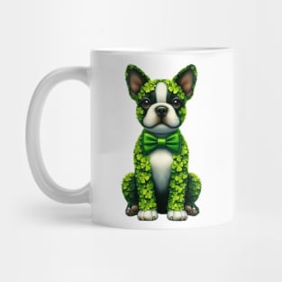 Clover Boston Terrier Dog St Patricks Day Mug